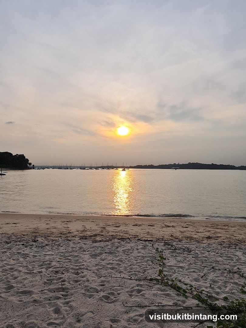 Sunset over the water