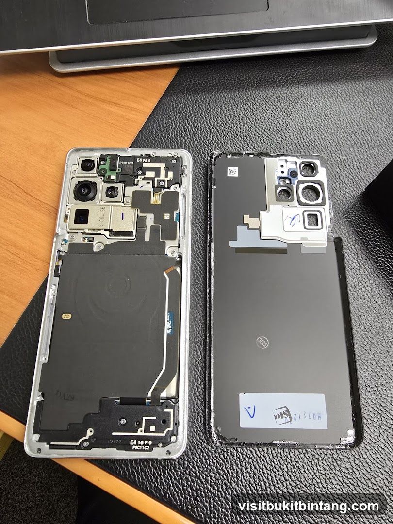 Disassembled Smartphone Components