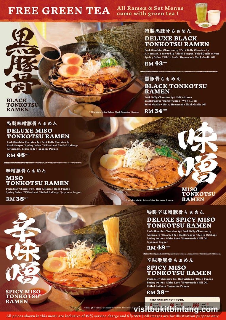 Ramen Menu