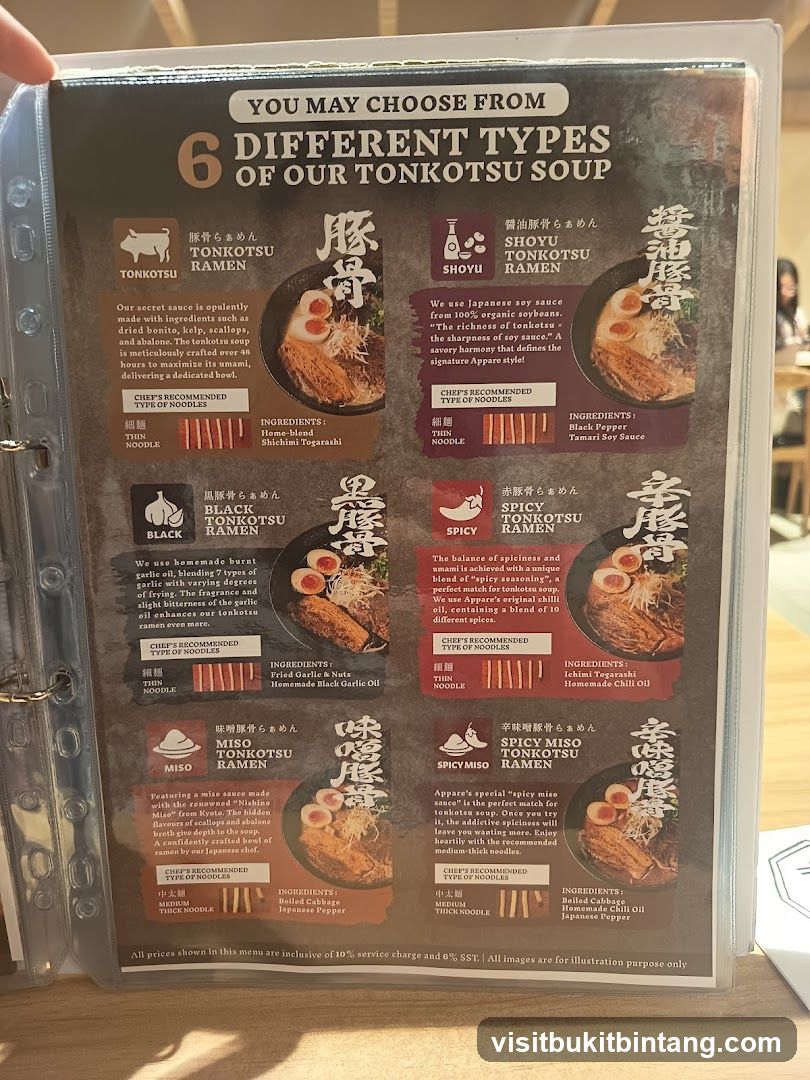 6 DIFFERENT TYPES OF OUR TONKOTSU SOUP