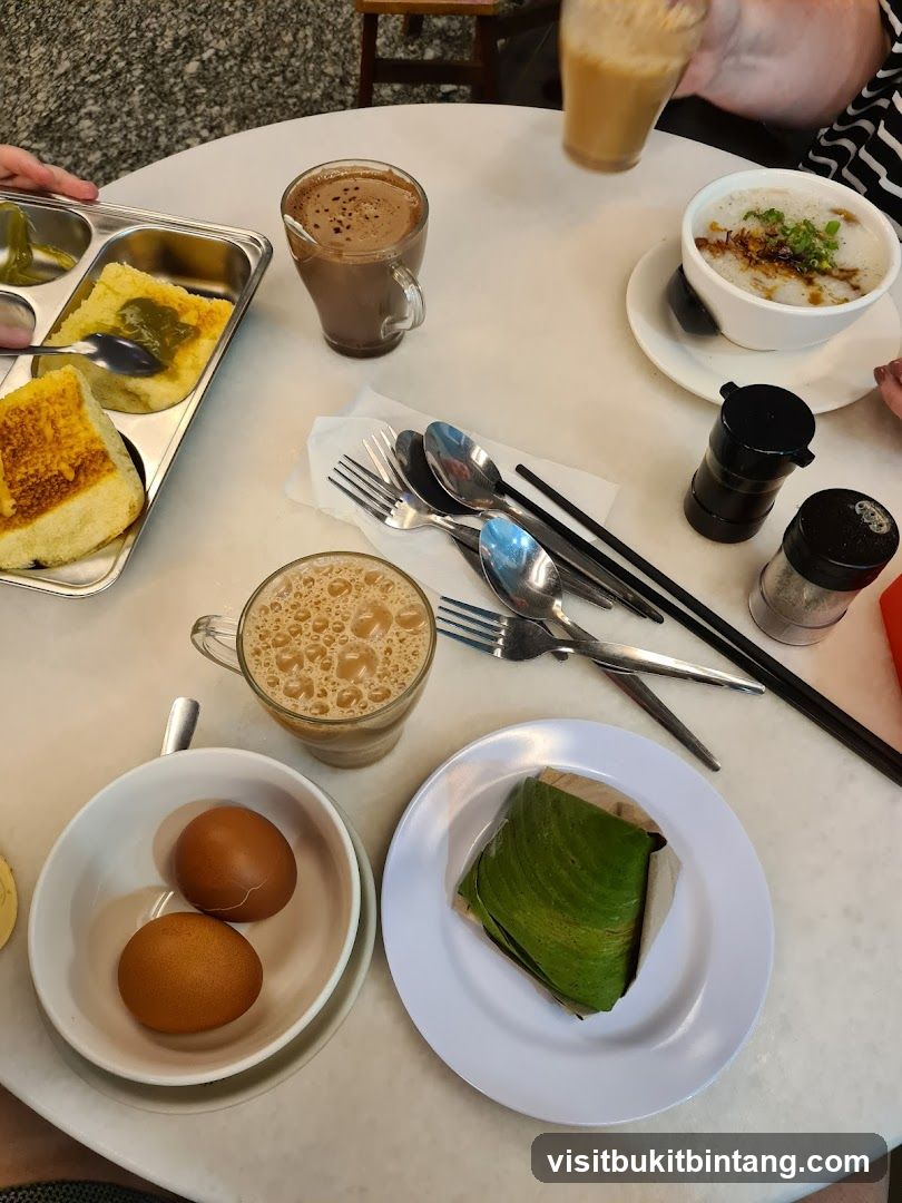 Table with breakfast items