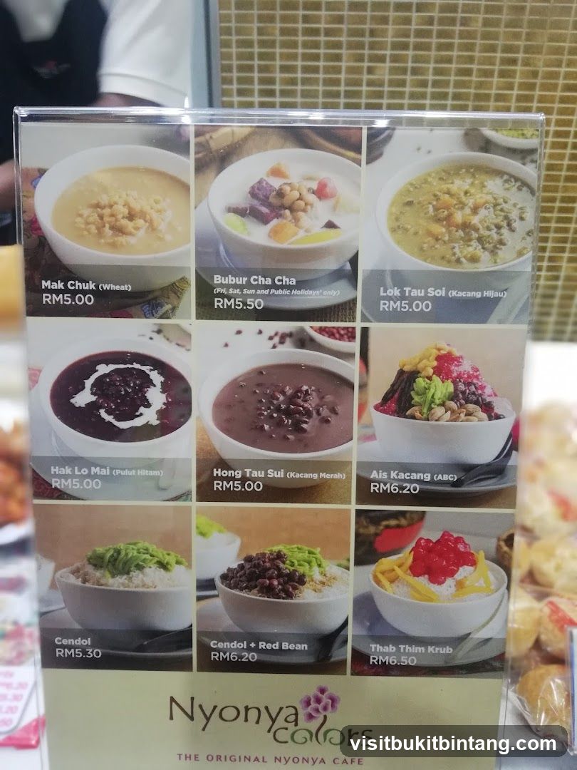 Nyonya Colors Menu