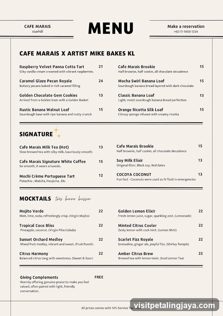 Cafe Marais Starhill