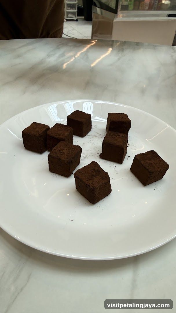 Chocolate Cubes on Plate