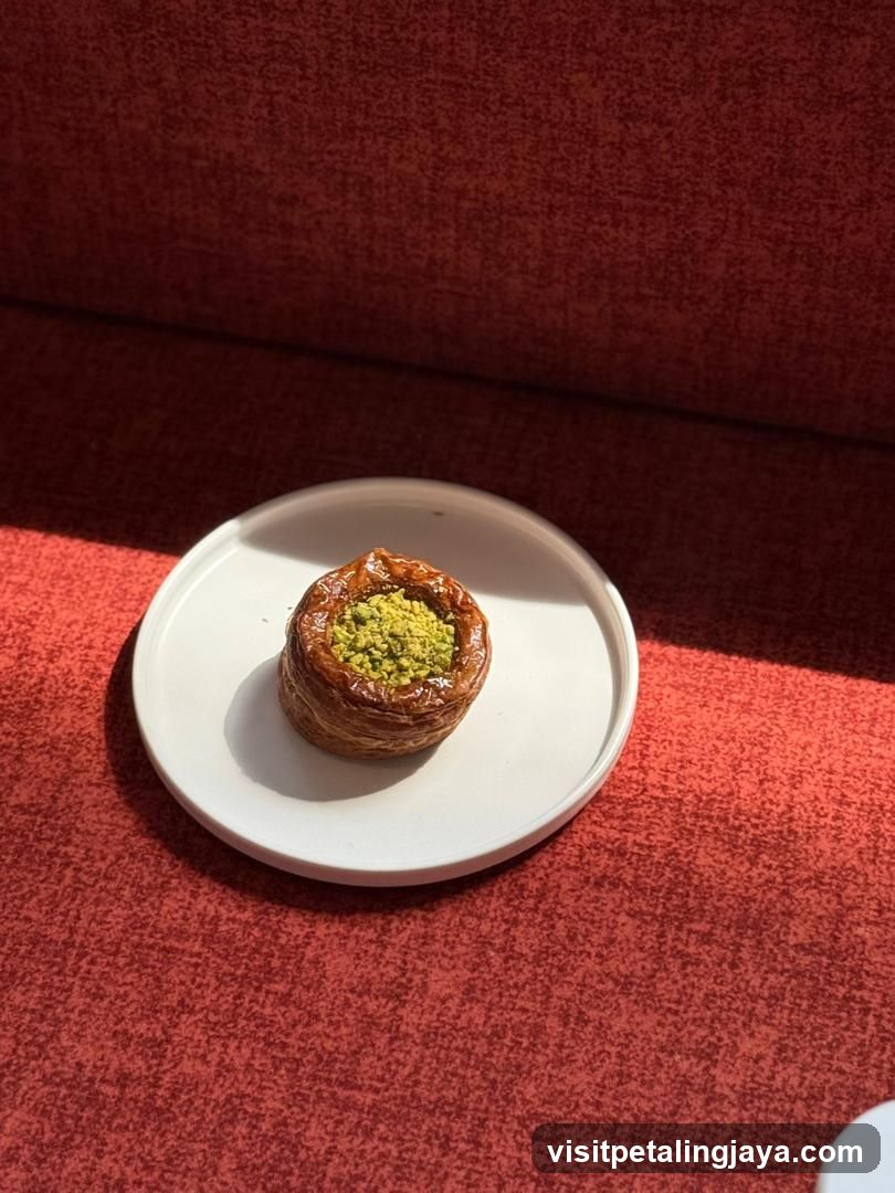 Pistachio Pastry on Plate