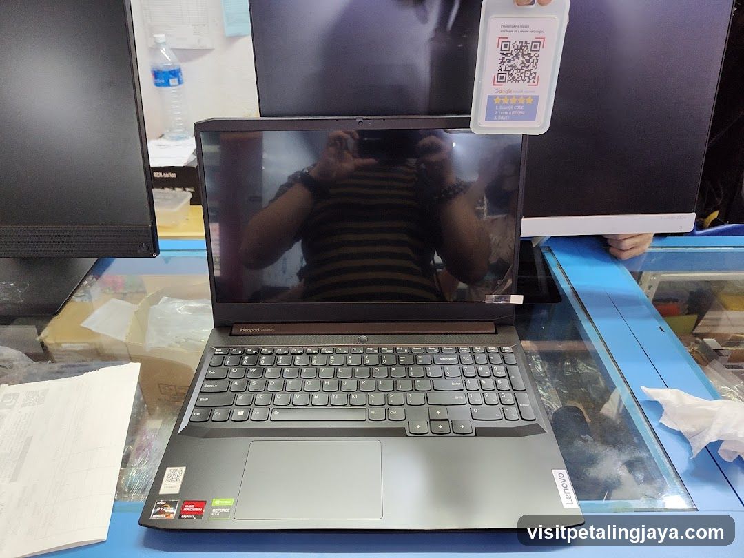 Laptop on Display Counter