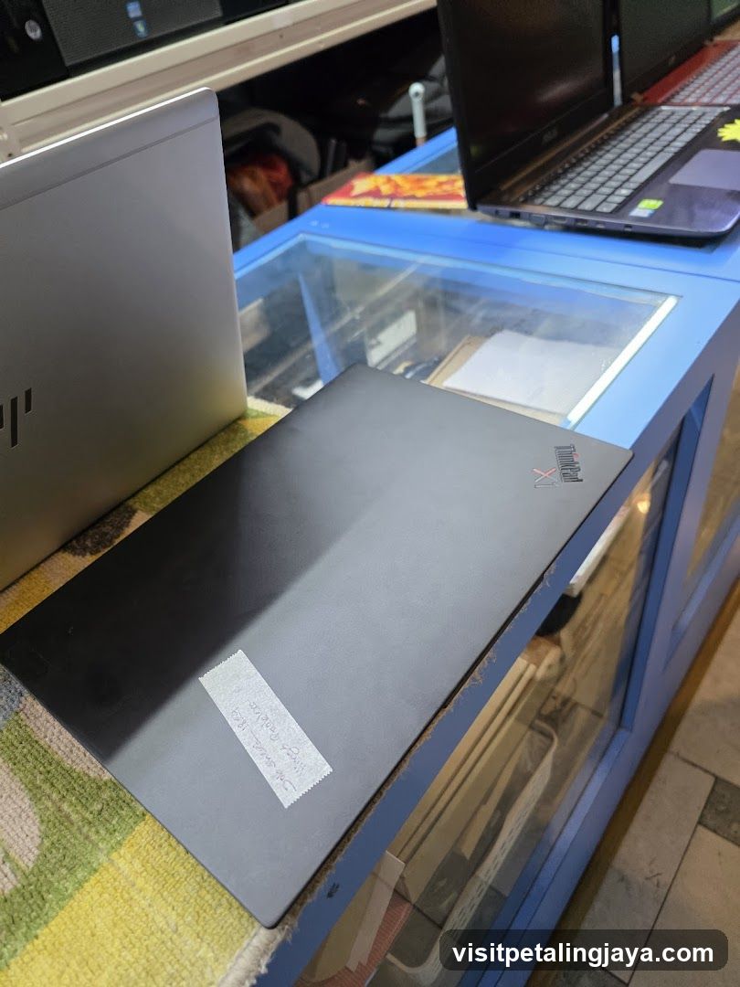 Laptops on display counter