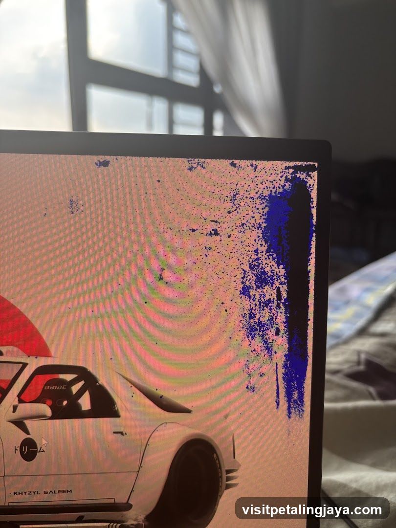 Car poster on screen