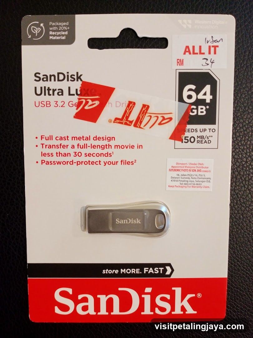 SanDisk Ultra USB Flash Drive Packaging