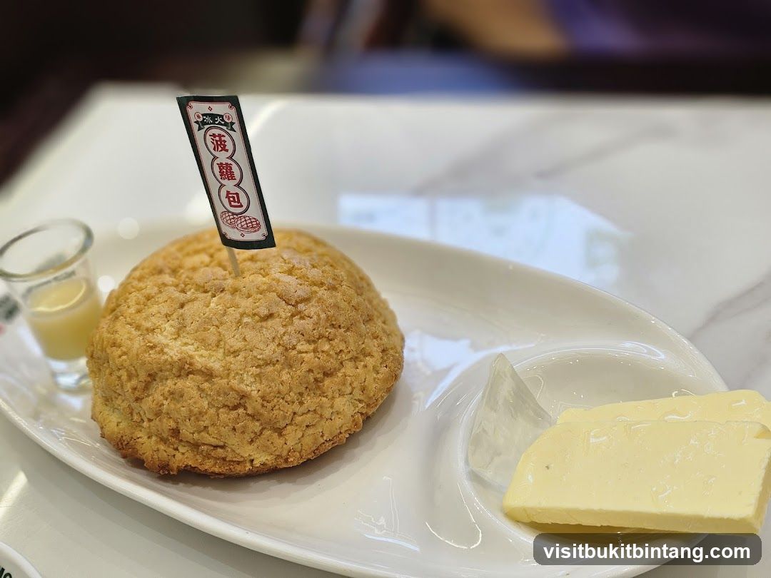 Pineapple Bun with Butter and Condensed Milk