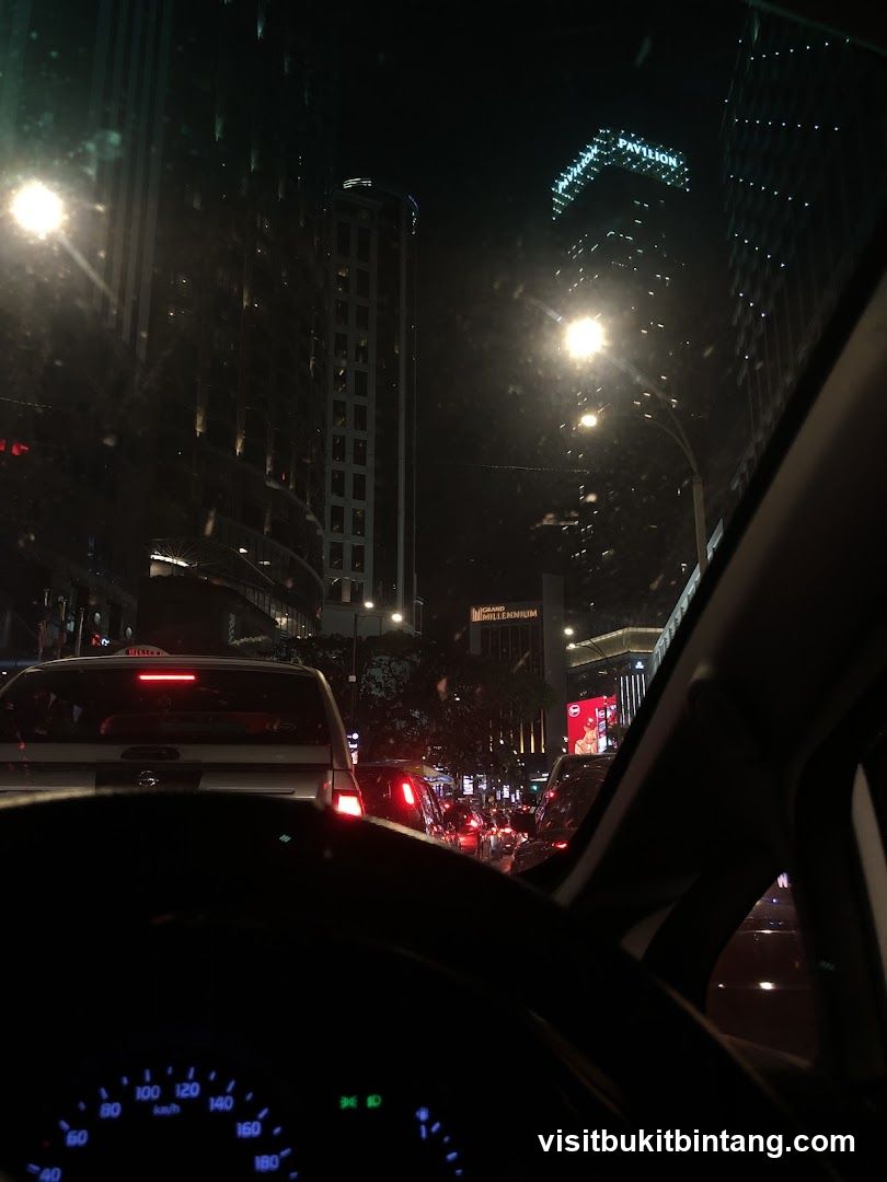 City Street at Night with Traffic