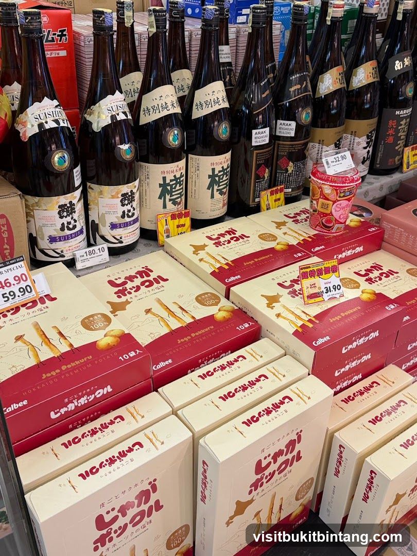 Japanese Sake and Potato Snacks