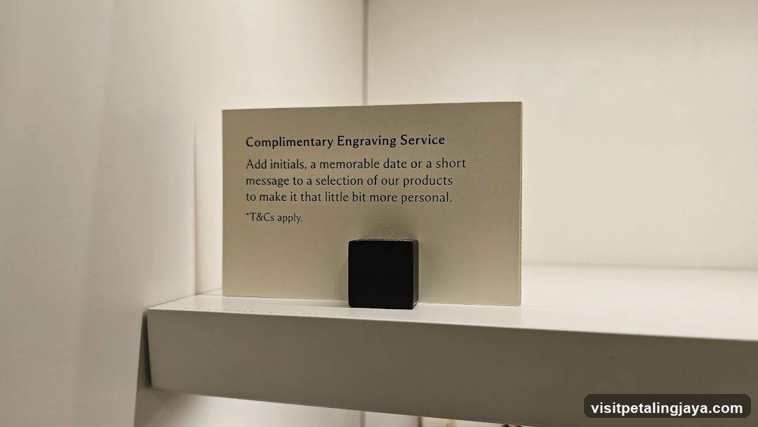 Complimentary Engraving Service Sign
