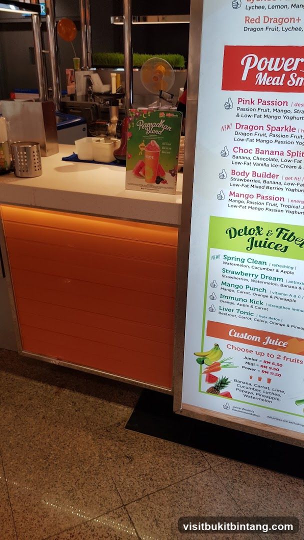 Juice Menu