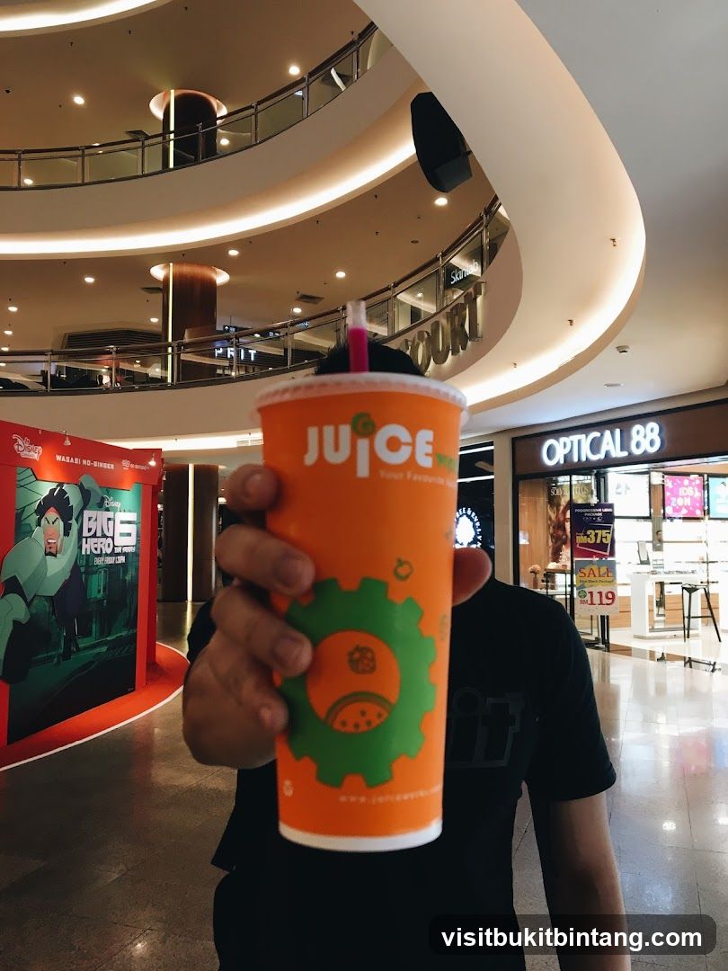 Juice cup in mall