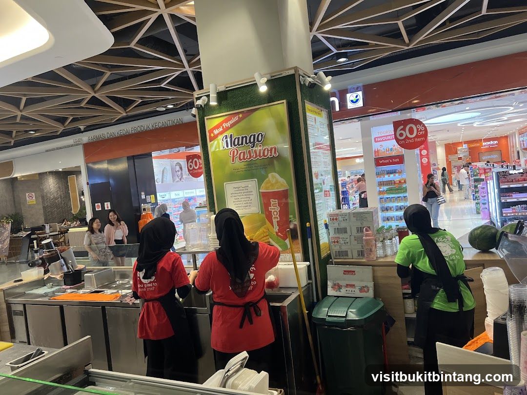 Juice Stand in Mall