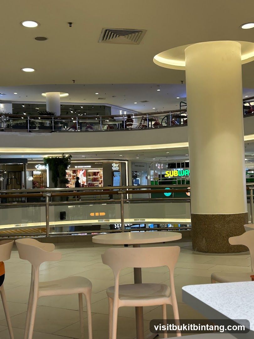 Mall Interior with Seating Area
