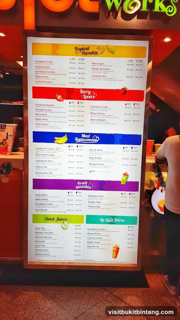 Juice Menu