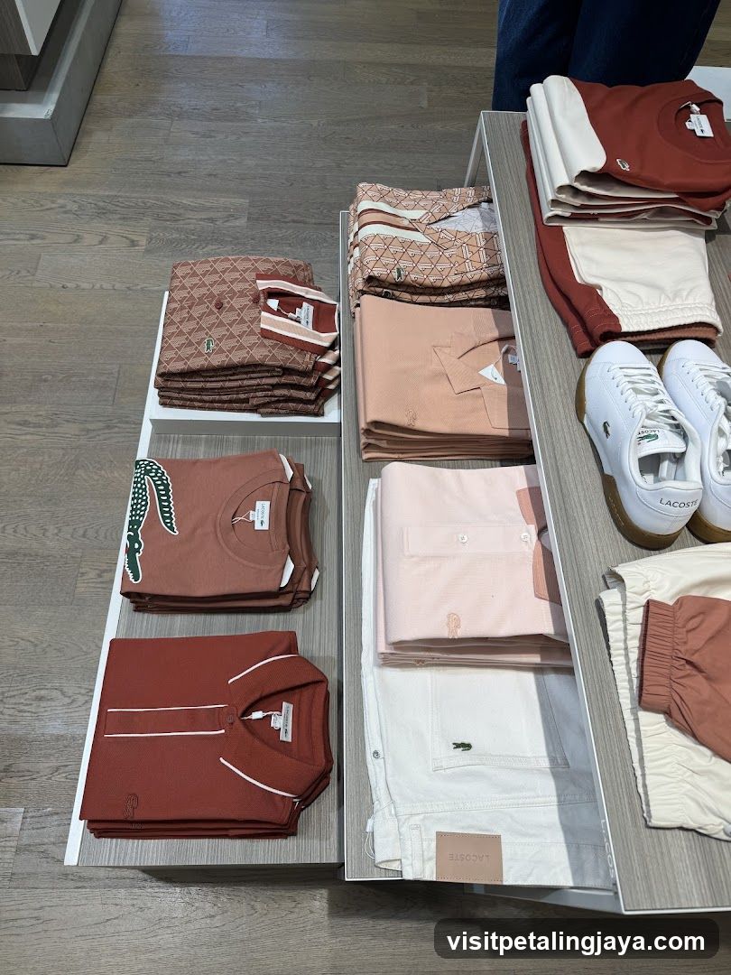 Lacoste Clothing Display