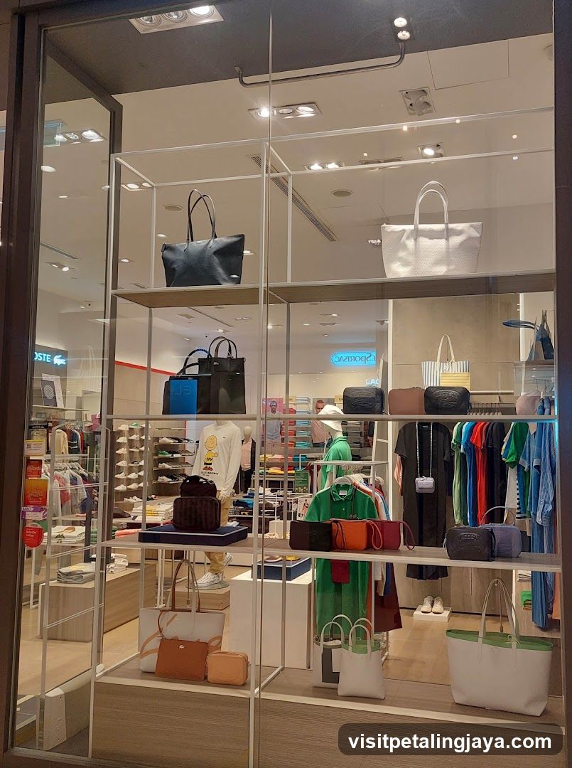 Storefront Display with Handbags and Clothing