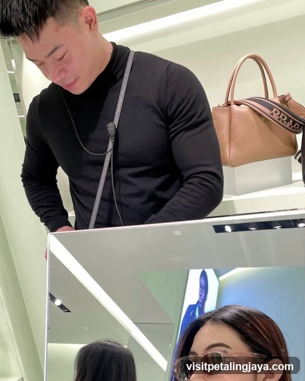 Man in black turtleneck at store counter