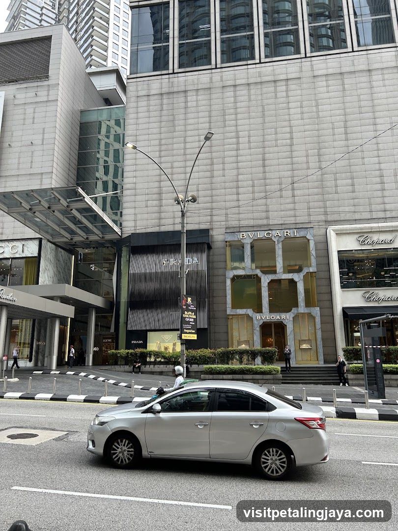 Urban Street Scene with Luxury Stores