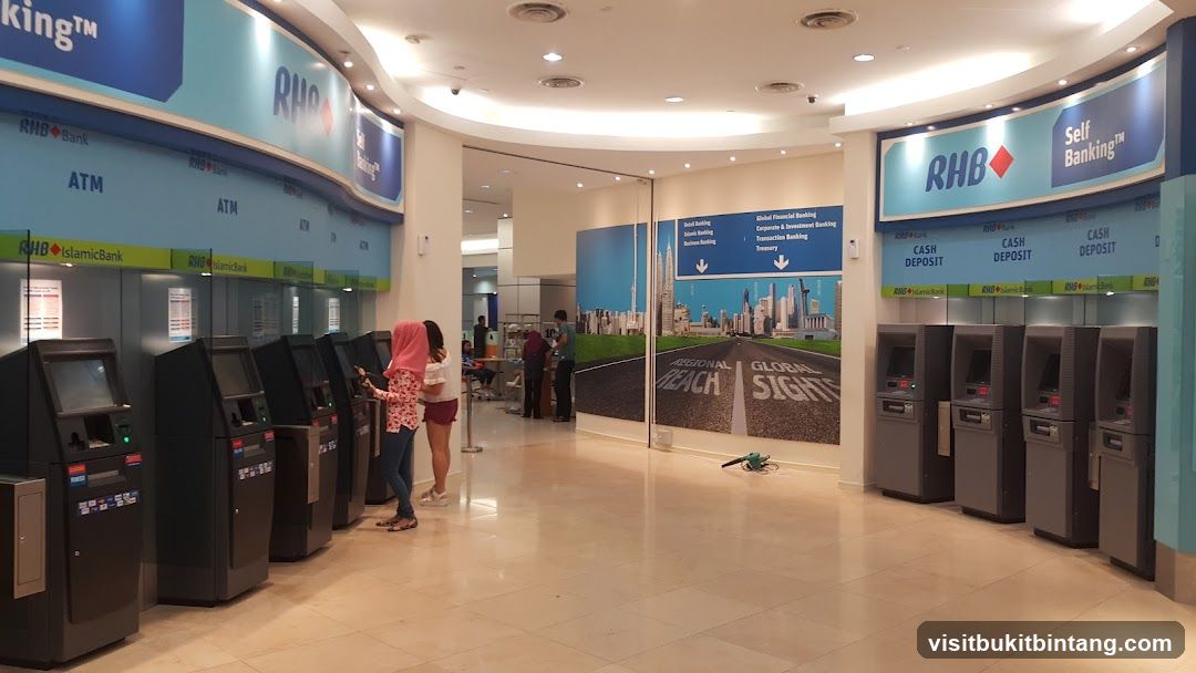 Bank Interior with ATMs