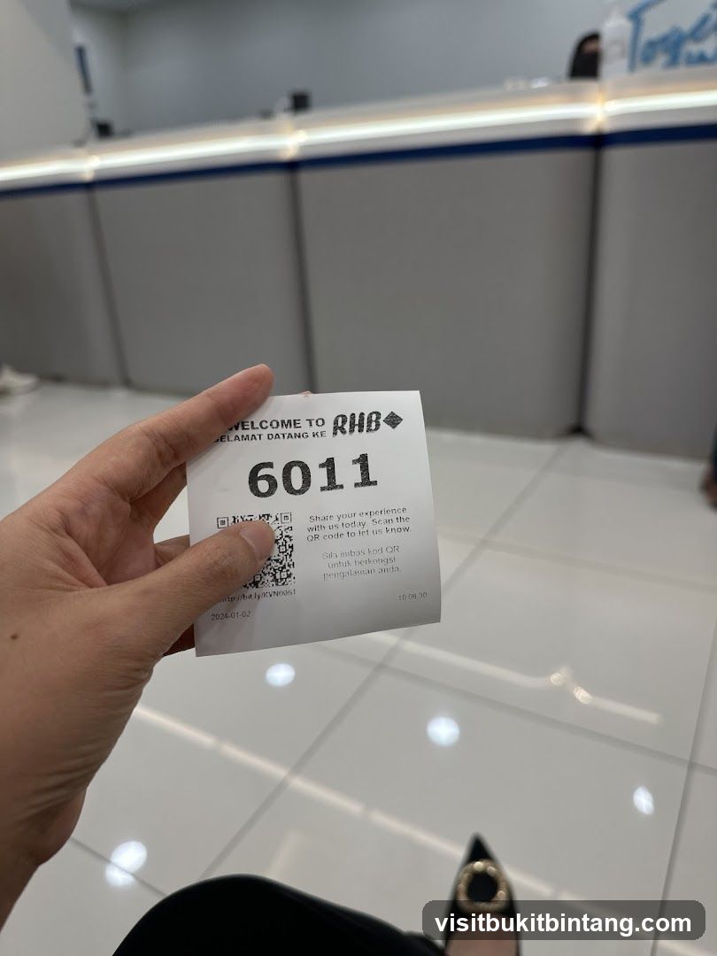 Waiting Number Ticket