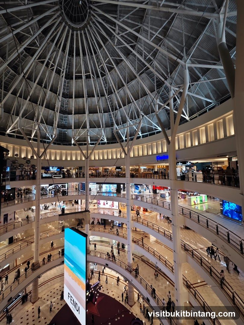 Interior of a multi-level shopping mall