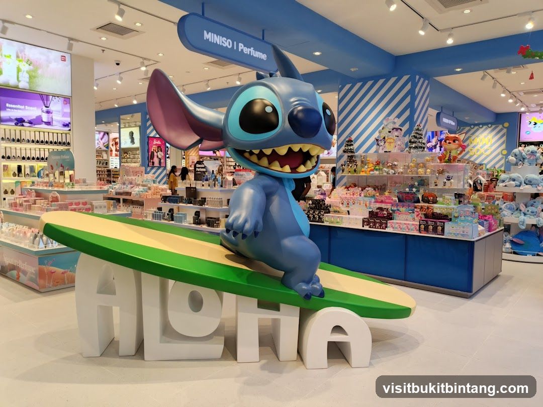 Miniso Store Interior with Stitch Display
