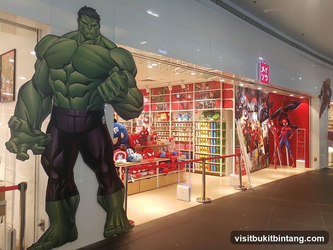 Marvel-themed store interior
