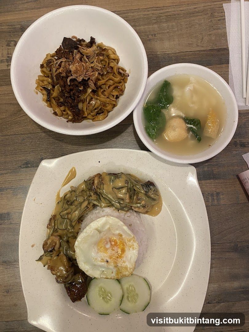 Oyster Mee Goreng and Rice Set
