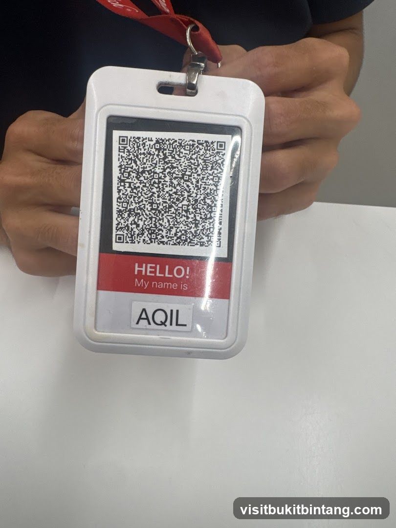 Name Tag with QR Code