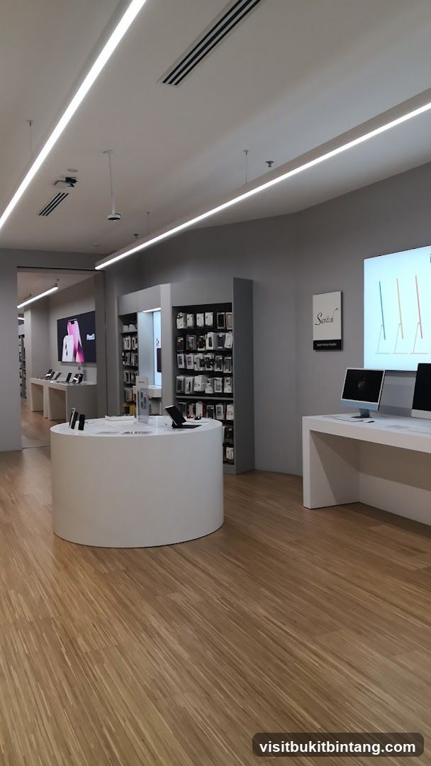 Modern electronics store interior