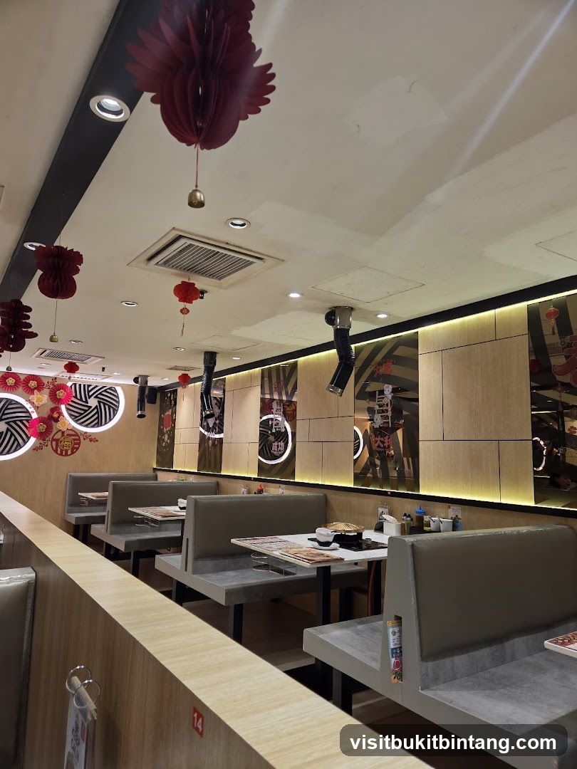 Restaurant Interior with Booth Seating