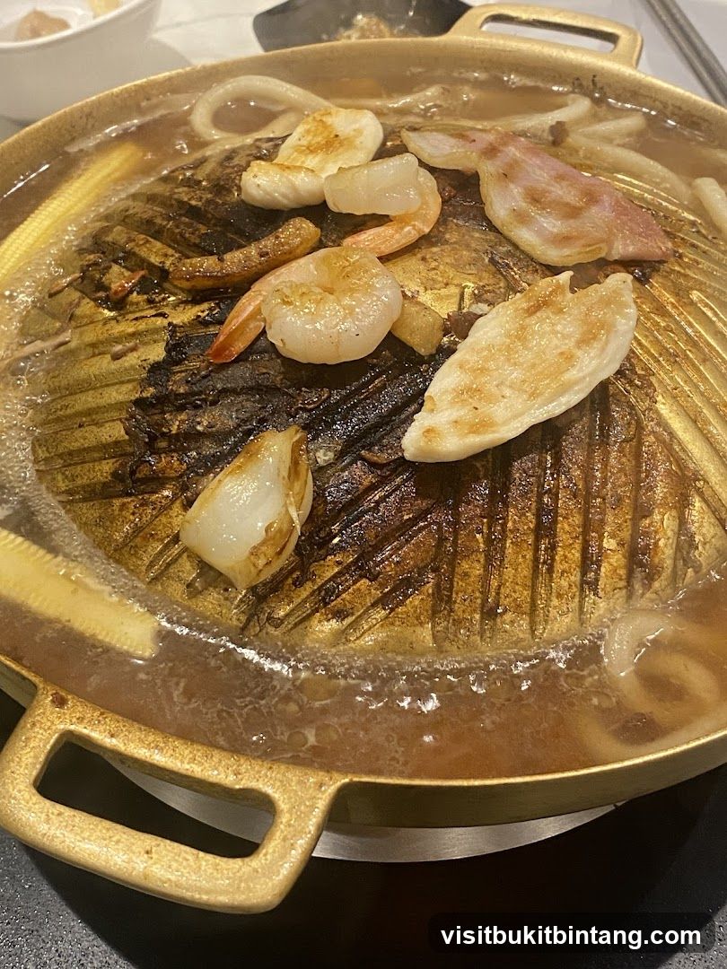 Grill with Food