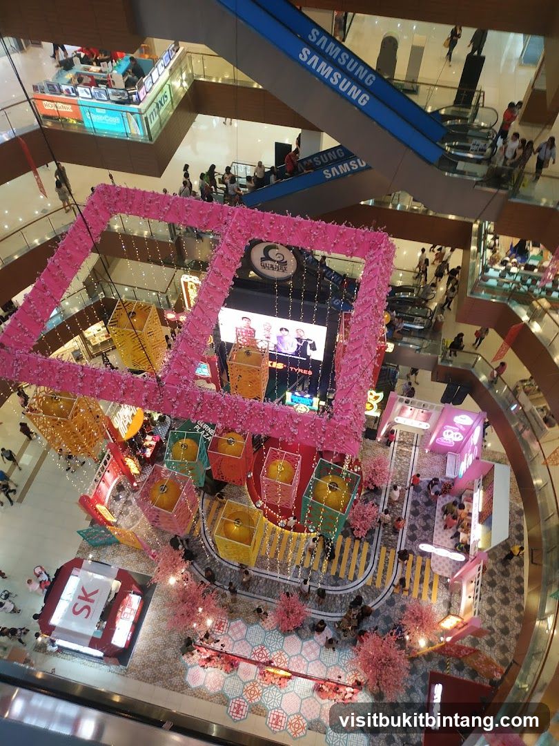 Mall Interior with Festive Decorations