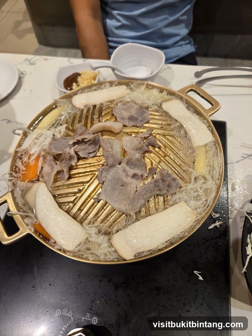Grill Pan with Meat and Vegetables