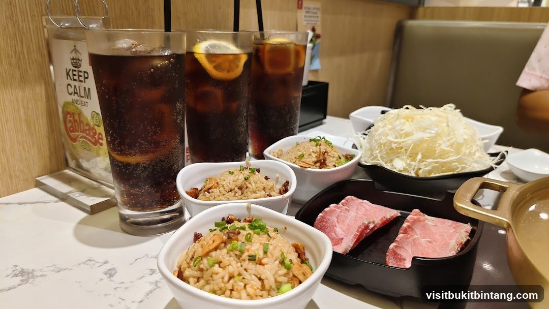 Meal with Drinks and Meat