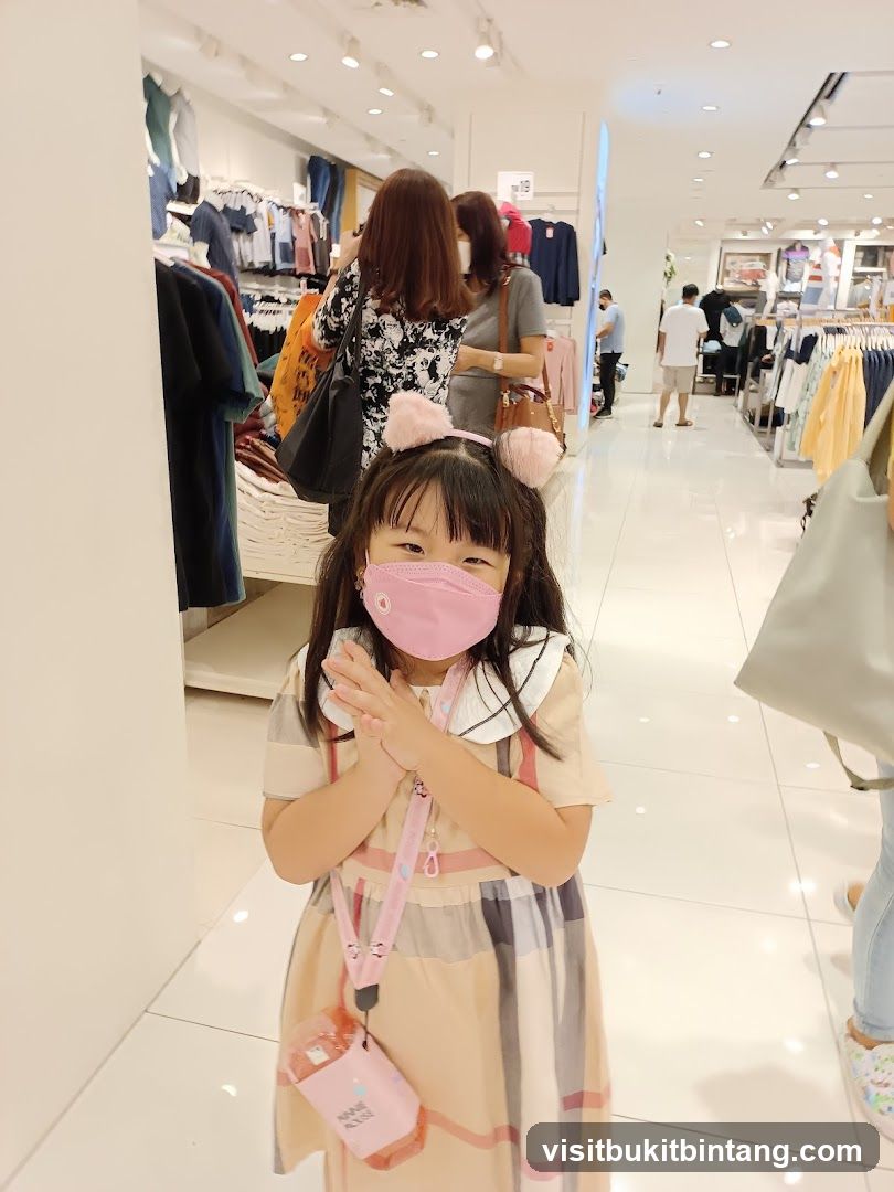 Girl in a clothing store