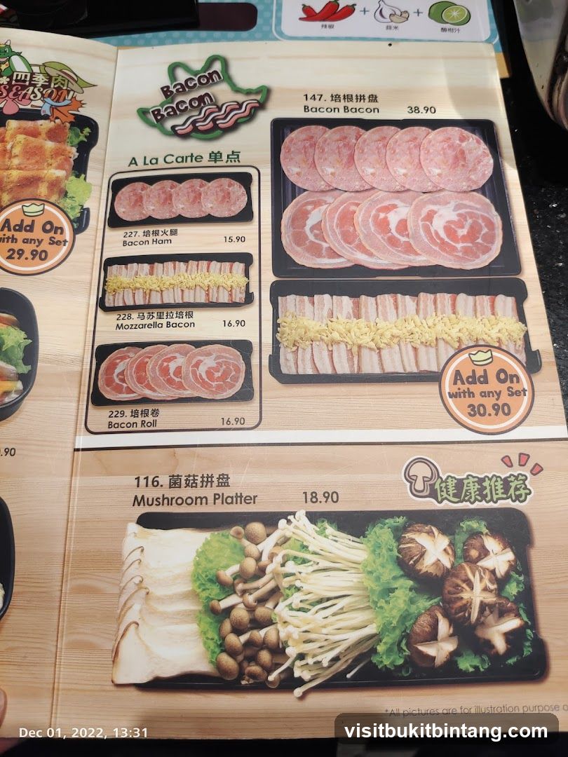 Bacon Bacon Menu
