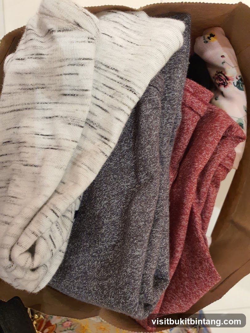 Folded Clothes in a Bag