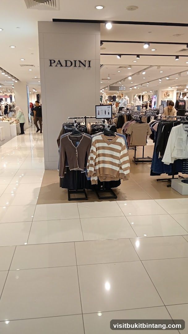 Clothing store interior with PADINI signage