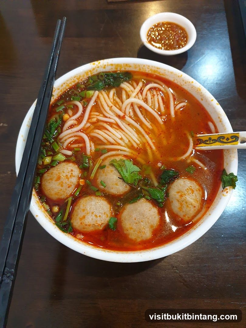 Noodle Soup with Meatballs