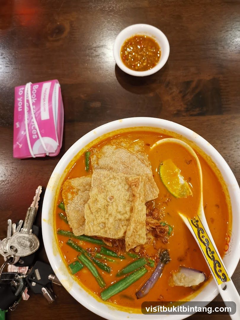 Curry Laksa with Condiments