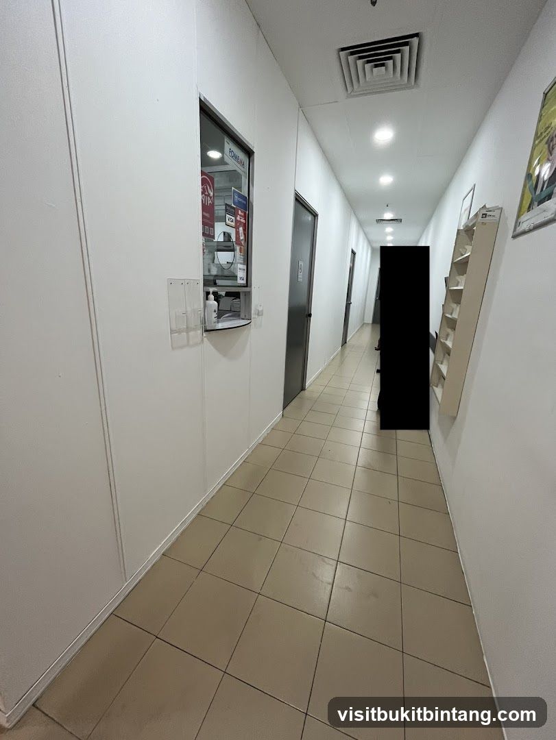 Hallway with Service Window
