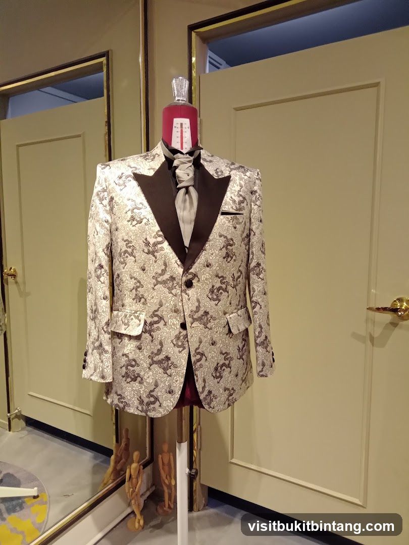 Mannequin in patterned jacket