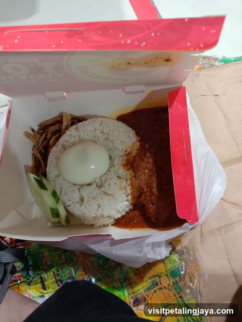 Nasi Lemak in Takeout Box