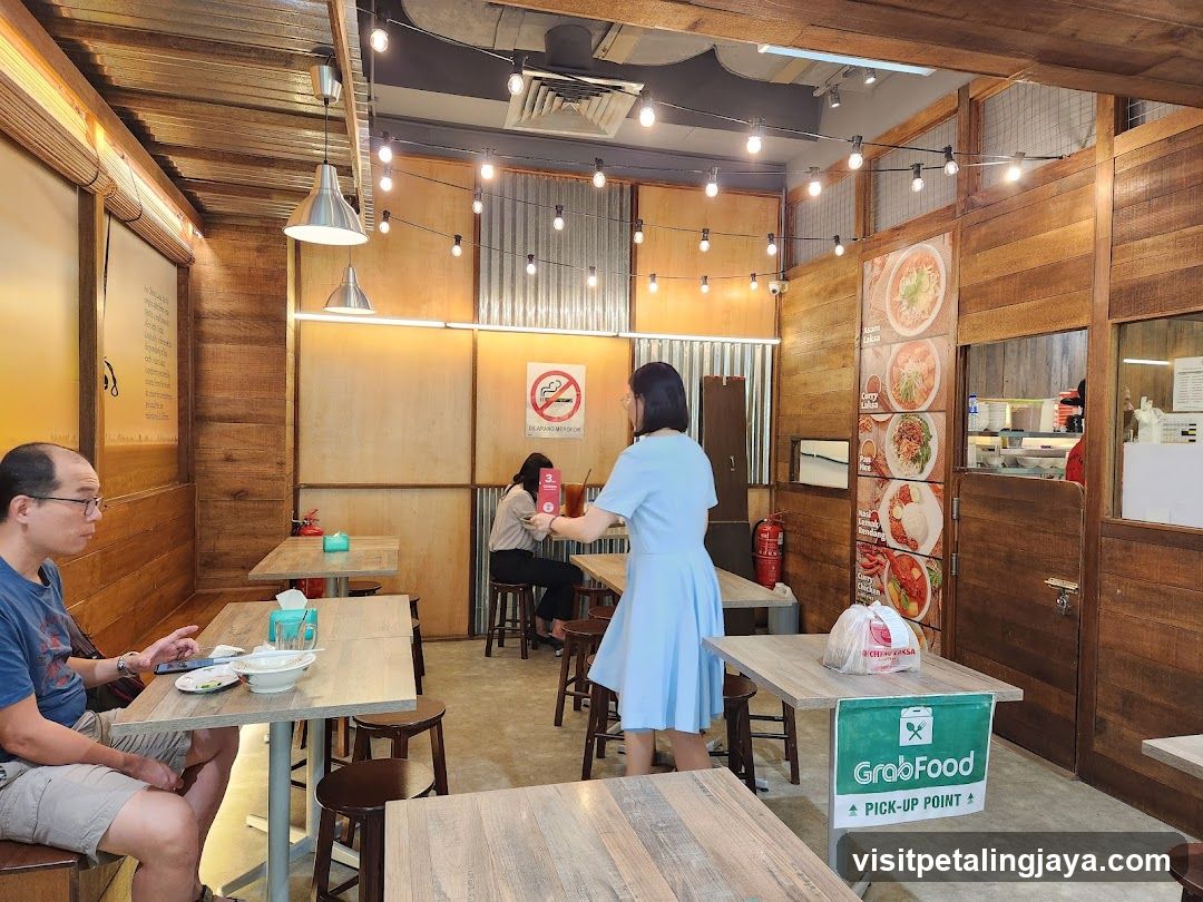 Restaurant Interior with Wooden Decor