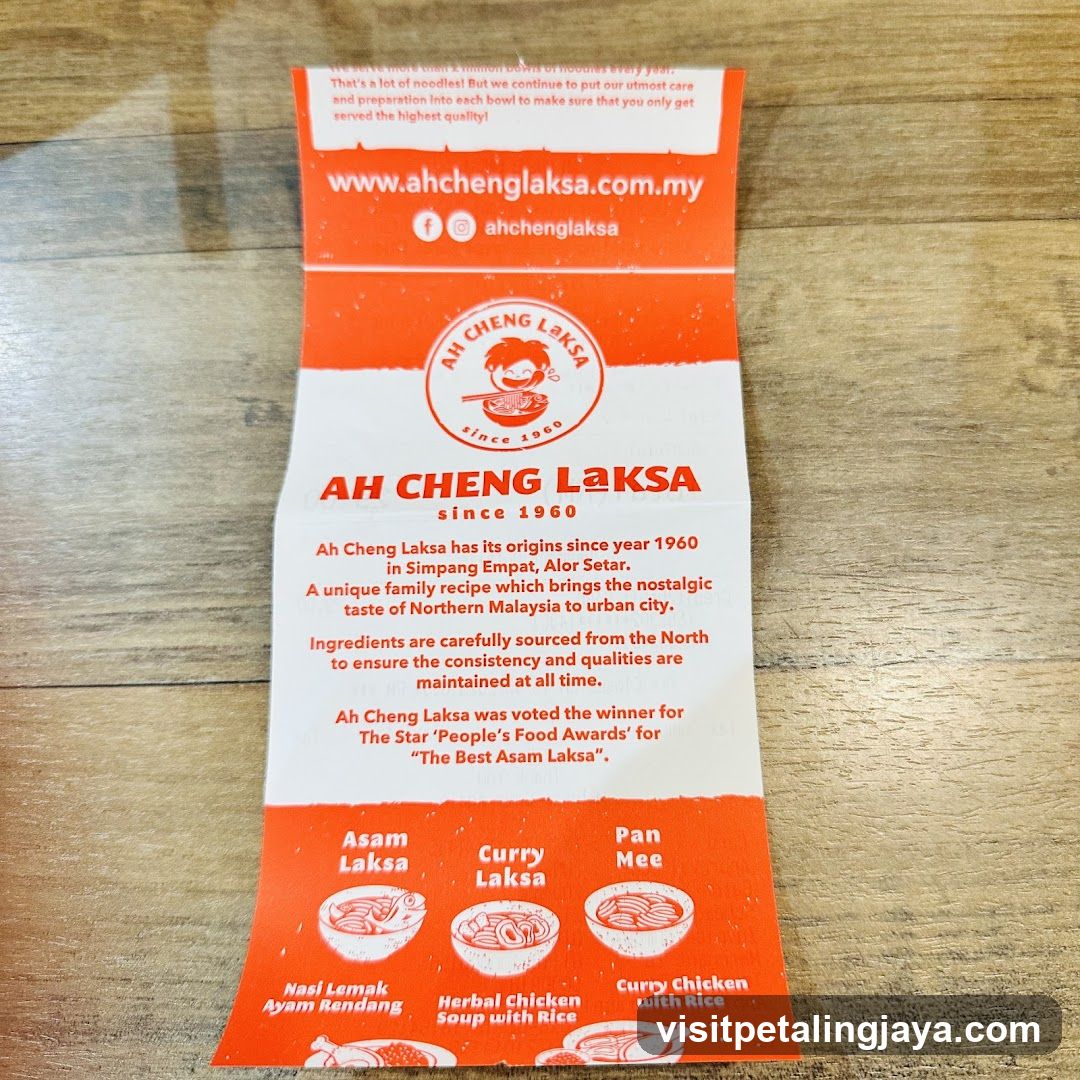 Ah Cheng Laksa Flyer